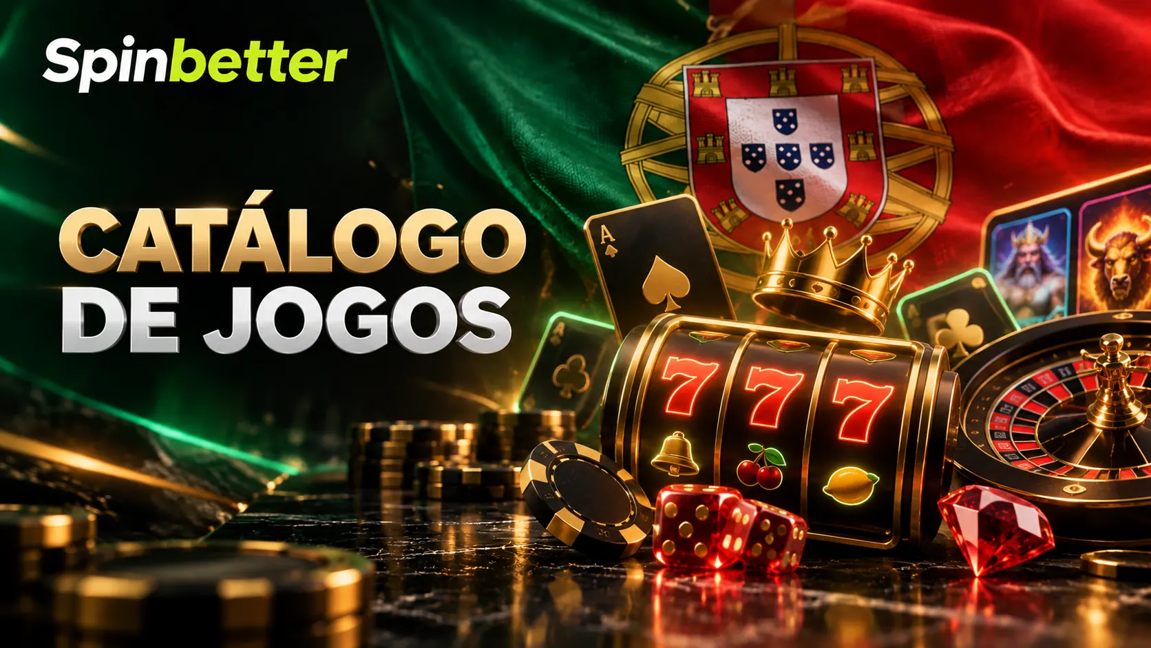 Catálogo de jogos com slots, roleta e mesas ao vivo em português