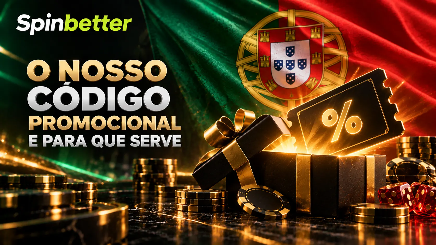 Campo de código promocional e a oferta que ele liga à conta