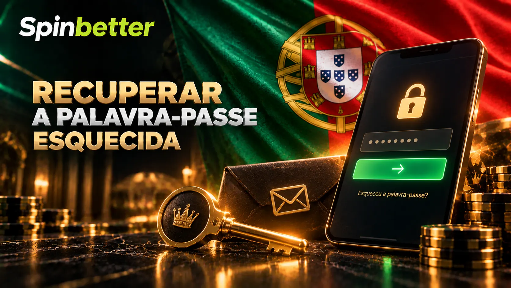Ecrã de recuperação de palavra-passe por e-mail ou telemóvel